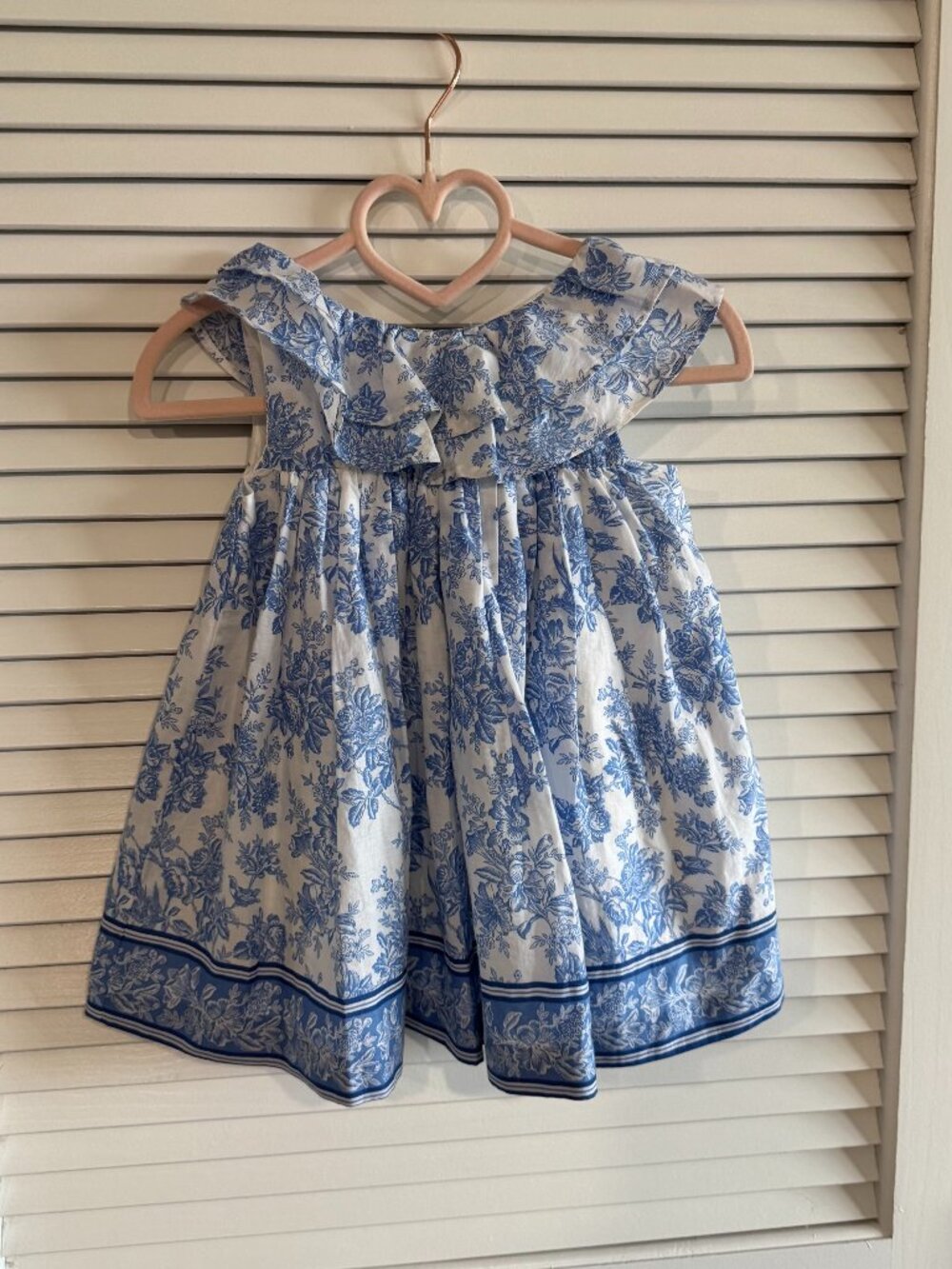 Janie and Jack Toile Floral Dress size 12 to 18 months